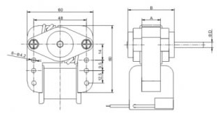 Shaded Pole Motor, PLD 60 Series