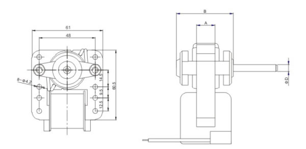 Shaded Pole Motor, PLD 61 Series