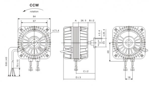Shaded Pole Motor, PLD 84 Series